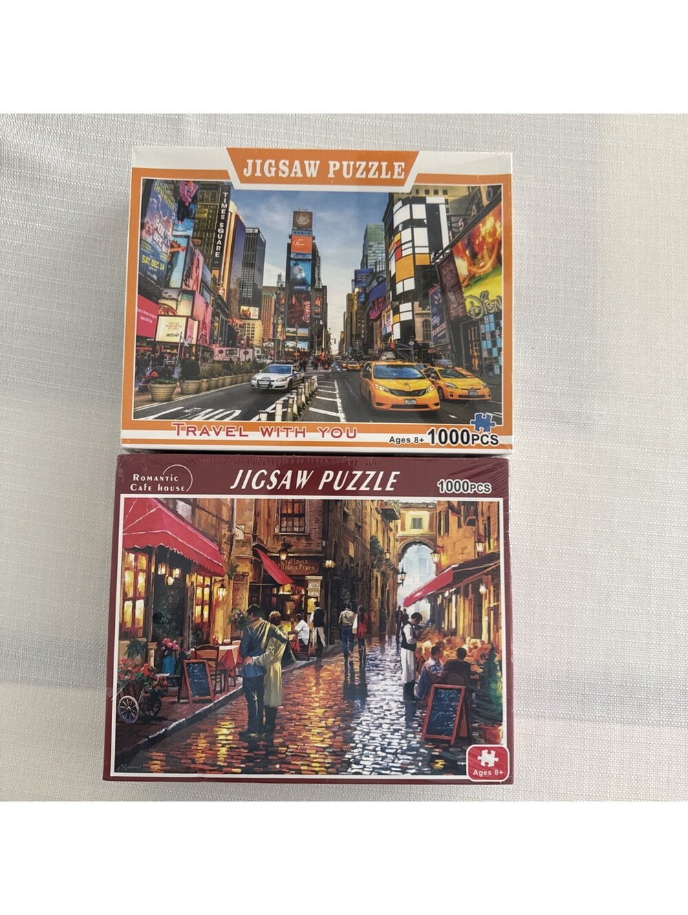 2 Jigsaw Puzzles  Travel With You And Romantic Cafe New